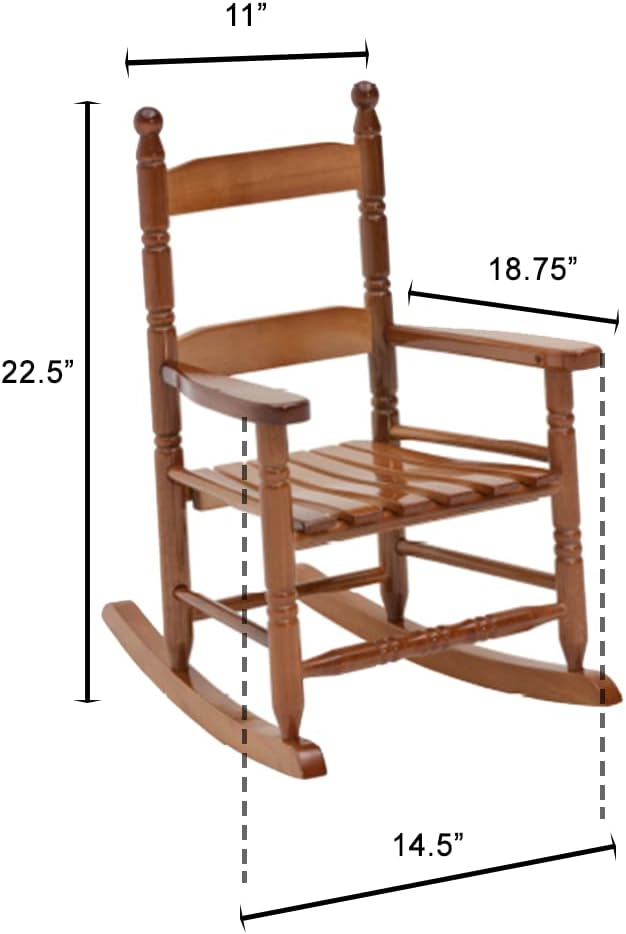 Woodlawn&Home, 881338, Classic Child's Porch Rocker, Natural Oak