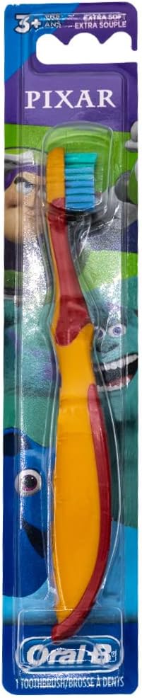 Oral-B Kids Pixar Toothbrush, Children 3+, Extra Soft (Characters Vary) - Pack of 3