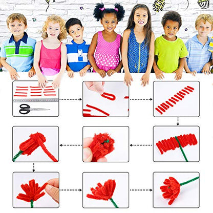 Caydo 324 Pieces Pipe Cleaners 27 Colors Chenille Stems for DIY Art Creative Crafts Project Decorations (6 mm x 12 Inch)