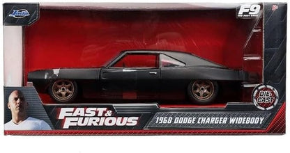 Fast & Furious 1:24 1968 Dodge Charger Widebody Die-Cast Car, Toys for Kids and Adults