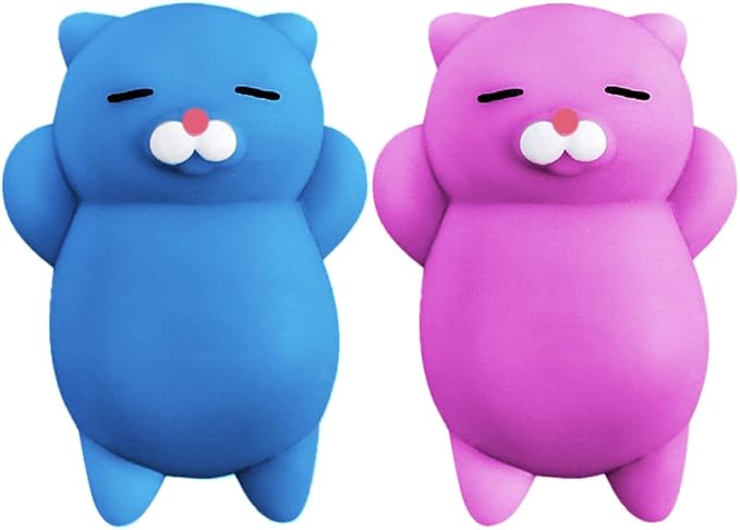 Nutty Toys Squishy Cat Set - 2" Soft Silicone Kawaii Kitties, Top Stress Relief Toy 2026 Unique Gifts for Teens Kids Women Men Adults Best Teenage Girls Teen Boy Tween Valentines Day, Easter Gift Idea