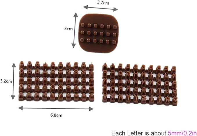 Letter Stamps for Clay, Fyrcomft 100 Pcs Alphabet Number Pottery Stamp Set Ceramic Polymer Clay Tools Small Press Letter Stamps DIY Cookie Cutters