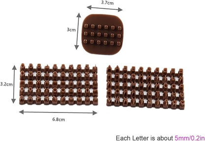 Letter Stamps for Clay, Fyrcomft 100 Pcs Alphabet Number Pottery Stamp Set Ceramic Polymer Clay Tools Small Press Letter Stamps DIY Cookie Cutters