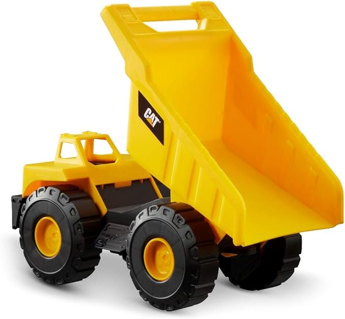 CAT Construction Toys, 15" Dump Truck Toy, Ages 2+, Sturdy Plastic, No Batteries Required, CAT Construction Tough Rigs Series
