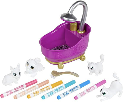 Crayola Scribble Scrubbie Pets Tub Set, Washable Pet Care Toy, Reusable Animal Toys for Girls & Boys, Gifts for Kids, Ages 3, 4, 5