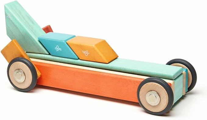 42 Piece Tegu Magnetic Wooden Block Set, Sunset, 1-99 years old