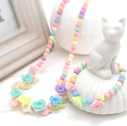 3Set Princess Pretend Play Necklace Bracelet Set Kit or Bracelets Packs Kids Play Jewelry Little Girls Costume Necklaces Toddler Dress up Jewelry Xmas Gift