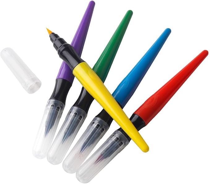 Crayola No-Drip Paint Brush Pens, Assorted Colors Set, 40 Count, Creative Gift for Kids and Teens