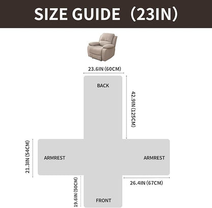 Easehomey 100% Waterproof Recliner Chair Covers, Non Slip Dog Chair Cover Furniture Protector Washable Chair Cover with Pocket, Elastic Straps for Kids,Pets,Dogs (Chocolate, 23.6")