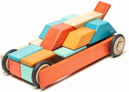 42 Piece Tegu Magnetic Wooden Block Set, Sunset, 1-99 years old