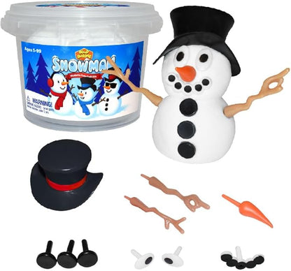 Snowman Craft Kit 6 Pack – Build, Play, and Display 6 Air-Dry Clay Snowmen All Christmas & Winter, Great for Birthday Parties & Stocking Stuffers for Kids, Boys and Girls Ages 5+