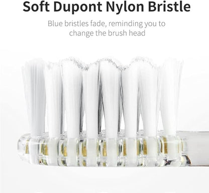 SEAGO Toothbrush Replacement Heads - SG977 SG513 - SEAGO Kids Toothbrushes Heads for Toddlers - Compatible with SEAGO Electric Toothbrushes Kids (White, 4-Pack) (White, 1 Count (Pack of 4))