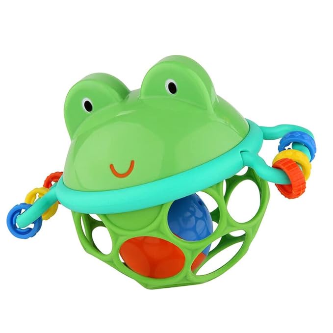 Bright Starts Oball Musical Toy, Jingle & Shake Pal, BPA-Free Easy-Grasp Baby Rattle Toy, Ages Newborn+