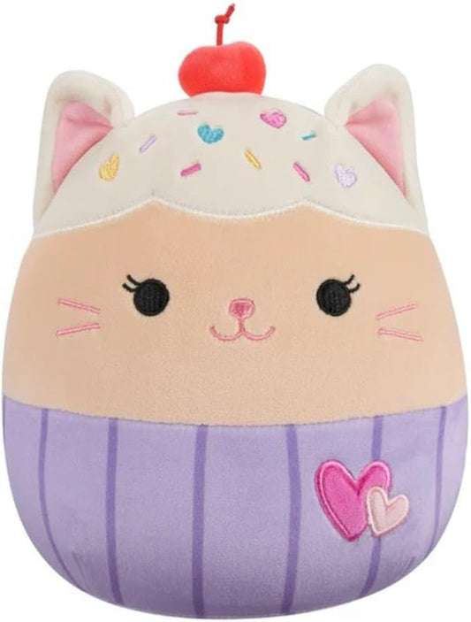 Squishmallows 2025 Original 8-Inch Valentine Squad Plush - Collectible Soft & Squishy Mini Stuffed Animal Toy - Add to Your Squad - Gift for Kids, Girls & Boys (Miriam The Cupcake Cat)