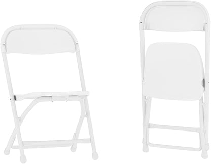Flash Furniture 2 Pack Kids White Plastic Folding Chair