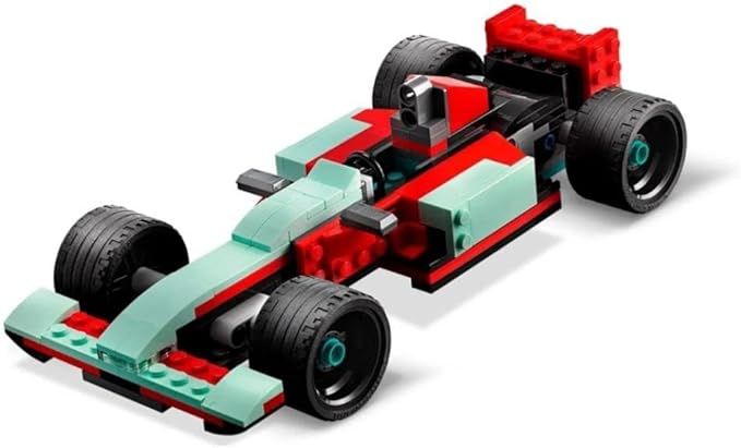 LEGO Creator 3 in 1 Street Racer Car, Rebuildable Kit Transforms to a Muscle Car, Hot Rod, or Race Car Toy, Great Model Car Toy Gift for Boys and Girls Age 7+ Years Old, 31127