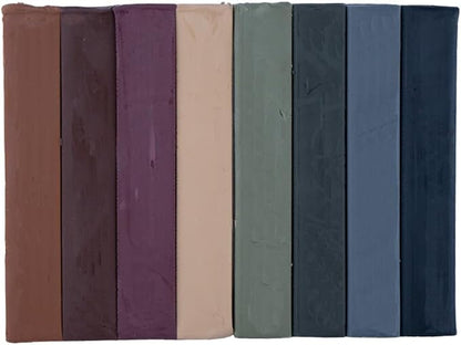 Craft County Modeling Clay – 1 lb (Eight Assorted Color Bars) – Use for Claymation, Models, and Stop Motion (Neutrals)
