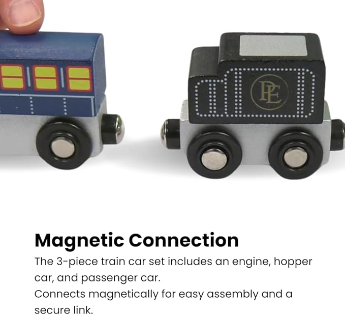 Masterpieces – The Polar Express Train, 3 Piece Set, Officially Licensed Collector’s Edition Toy, Wooden Magnetic Engine and Cars, Kids Toddlers Boys and Girls, Ages 3+