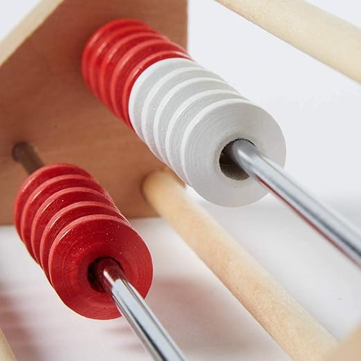 hand2mind 20 Bead Wooden Rekenrek, Abacus for Kids Math, Math Manipulatives Kindergarten, Counting Rack for Kids, Counters for Kids Math, Educational Toys for Elementary Kids (Set of 1)