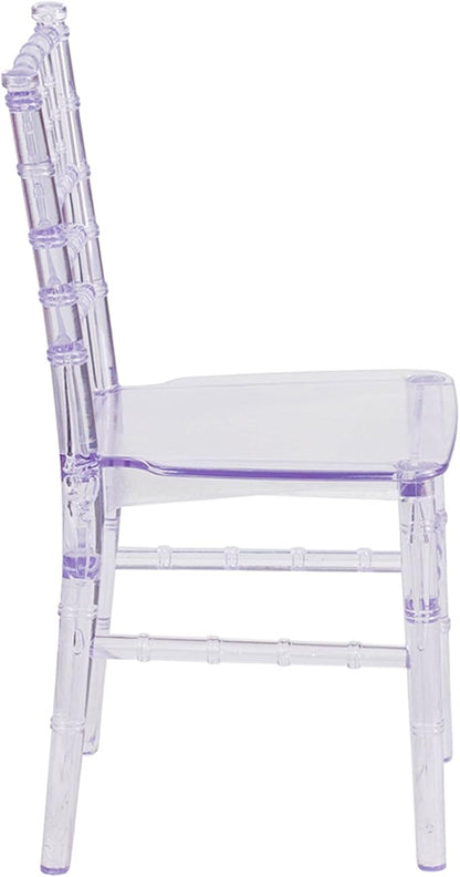 Flash Furniture HERCULES 10 Pack Childâ€™s Transparent Crystal Resin Party and Event Chiavari Chair for Commercial & Residential Use