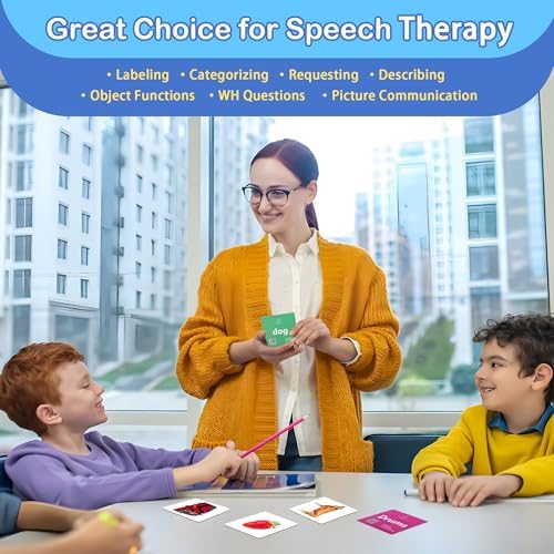 400 Thick Flash Cards for Toddlers 2-6, 4 Level Real Life Photos Flashcards for Speech Therapy and Preschool Learning Activities, Speech Therapy Materials for Autism and Alzheimers