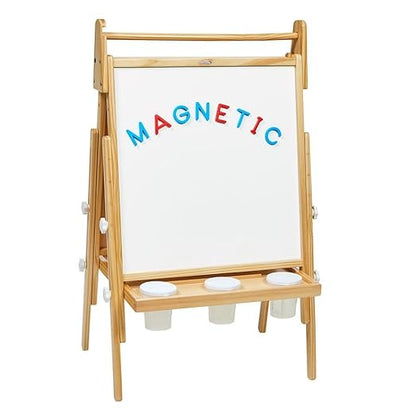 Colorations All in One Wooden Adjustable Easel with Markers & Bonus Chalk