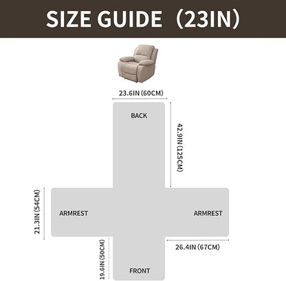 Easehomey 100% Waterproof Recliner Chair Covers, Non Slip Dog Chair Cover Furniture Protector Washable Chair Cover with Pocket, Elastic Straps for Kids,Pets,Dogs (Coffee, 23.6")