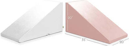 Foamnasium Mega Wedge Set, Indoor Foam Playset, 2 Piece Soft Toddler and Active Kids Play Foam Climber for Crawling, Climbing, Sliding and Jumping, Made in The US, Enhanced Snow