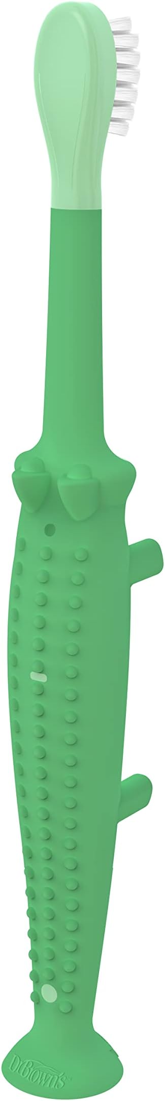 Dr. Brown's Baby and Toddler Toothbrush - Crocodile, BPA Free - Age 1-4Y