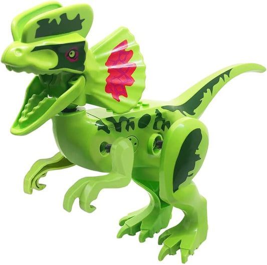 ArtCreativity Roaring Dilophosaurus Dinosaur Toy for Kids, Build Your Own Dinosaur Block Figure, Features Sounds and Includes Assembly Instructions, Dinosaur Birthday Party Supplies for Kids