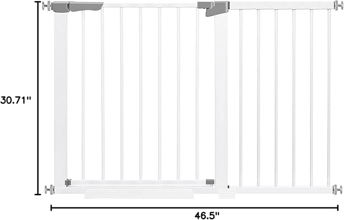 Baby Gate for The House Indoor/Outdoor, Retractable Baby Gate for Stairs, Dog Gate for Doorways Hallways, Extra Tall Child Safety Gate Extends Up to Extra Wide, Easy Fit Pet Gate.