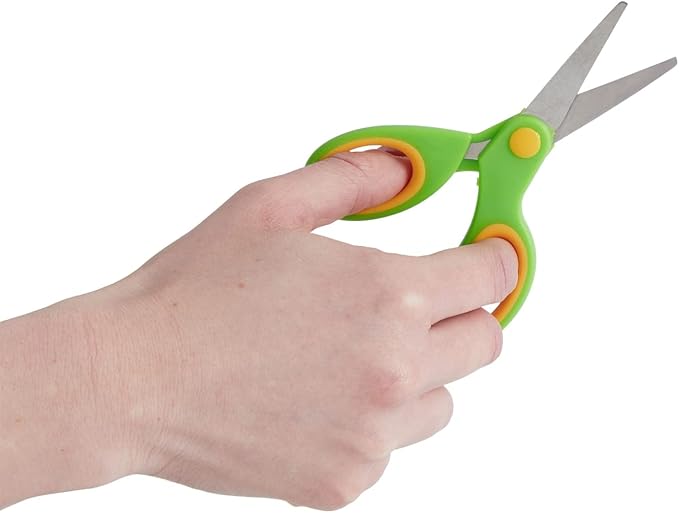 Juvale 24 Pack Blunt Tip Scissors - Classroom Bulk Pack for Kids Crafts, Student DIY Art Projects, Teacher Supplies (3 Colors, 5 Inch)