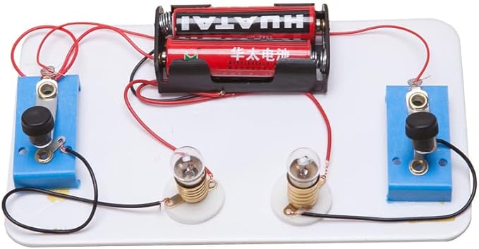 Small Bulb Lights Up Experiment Kit, Electrical Circuit Experiment Kit, Basic Physic Science Playset Educational Kit DIY Physics Experiment Model Kit