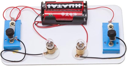 Small Bulb Lights Up Experiment Kit, Electrical Circuit Experiment Kit, Basic Physic Science Playset Educational Kit DIY Physics Experiment Model Kit