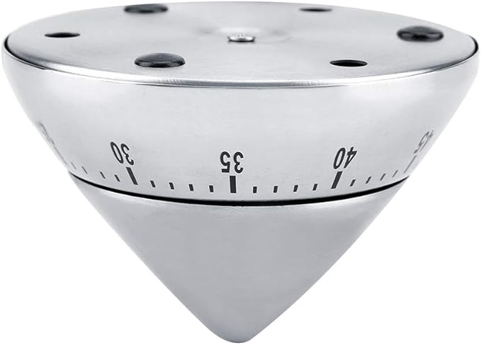 Kitchen Timers - Fashionable Stainless Steel 60 Minutes Count Down Mechanical Cooking Timer Silver - Kids Vintage Analog Colored Clock Bulk Alarm Mechanical Kitchen Decorative Anim (Silver)