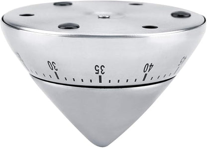 Kitchen Timers - Fashionable Stainless Steel 60 Minutes Count Down Mechanical Cooking Timer Silver - Kids Vintage Analog Colored Clock Bulk Alarm Mechanical Kitchen Decorative Anim (Silver)