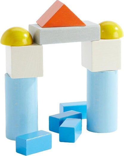 HABA Colored Wooden Building Blocks- Set of 85 Piece Set of Wooden Toys, Stacking Toys for Toddlers 1-3 Ideal Open Ended Toys (Made in Germany)