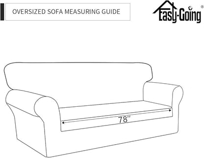 Easy-Going Sofa Slipcover Oversized Sofa Cover Waterproof Couch Cover Furniture Protector Cover Pets Covers Washable Non-Slip Fabric Pets Kids Children Dog Cat (Oversized Sofa, Sand)