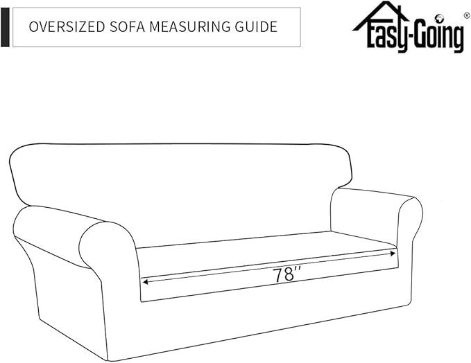 Easy-Going Sofa Slipcover Oversized Sofa Cover Waterproof Couch Cover Furniture Protector Cover Pets Covers Washable Non-Slip Fabric Pets Kids Children Dog Cat (Oversized Sofa, Grey)