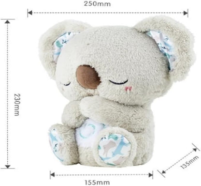 Relief Koala Breathing Stuffed Toy, Anxiety Relief Plush Breathing Animal, Sleeping Koala Plush Breathing with Musical Lights & Rhythmic Breathing Motion (C-Sheep)