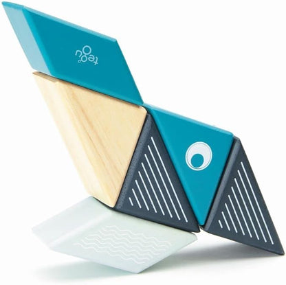 6 Piece Tegu Travel Pal Magnetic Wooden Block Set, Whale