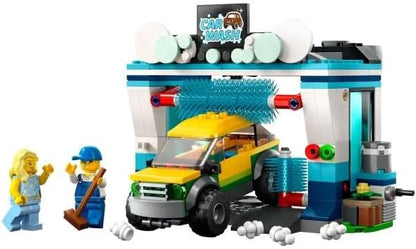 LEGO City Car Wash 60362 Building Toy Set, Fun Gift Idea for Kids Ages 6+, Features Spinnable Washer Brushes and Includes an Automobile and 2 Minifigures