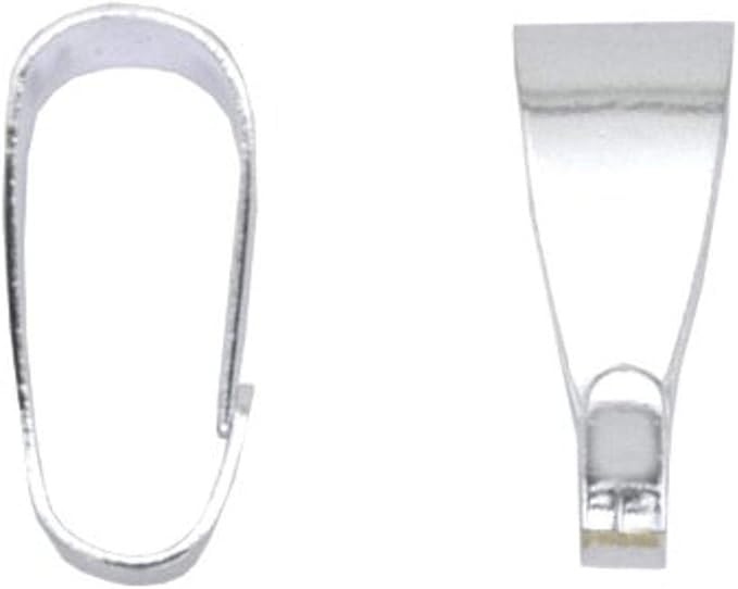 Beadalon 144-Piece 10-MM Pend Bail,Silver Plate