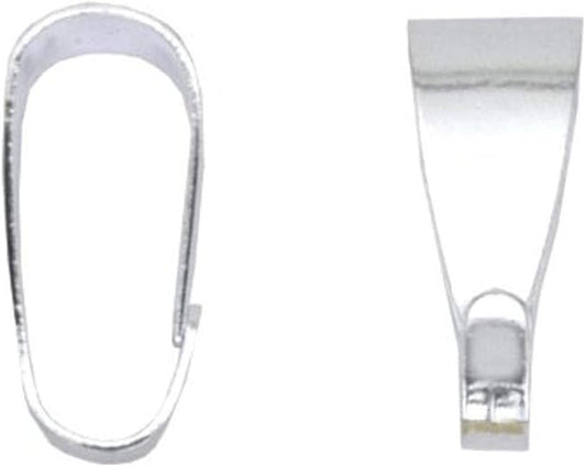 Beadalon 144-Piece 10-MM Pend Bail,Silver Plate