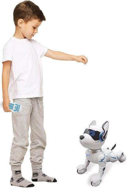 Lexibook Power Puppy - My Smart Dog Robot to Train - Programmable Robot with Remote Control, Training and Gesture Control Function, Dance, Music, Light Effects, Toy for Children - DOG01
