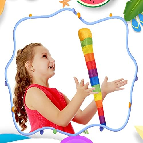 Chalyna Throw and Catch Ball, Rainbow Tail Foam Ball Sports Comet Balls Soft Colorful Play Playground Toys Bulk for Indoor Outdoor Kids Adults School Training Gift, 23.62 Inch Long