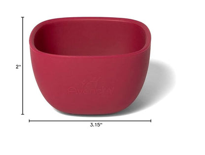 Avanchy Baby Bowls Silicone MINI Prep Bowl Set for Babies Kids Toddler for Feeding Food 4 oz, Magenta
