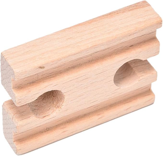 11 Pack Wooden Train Tracks Sets Toys,Male-Male Female-Female Bump Track,Crossing Bridge Train Track Toys,Cross Track and Stop Track Compatible with All Major Brands,Railroad Toy Accessories