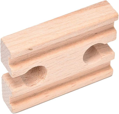 11 Pack Wooden Train Tracks Sets Toys,Male-Male Female-Female Bump Track,Crossing Bridge Train Track Toys,Cross Track and Stop Track Compatible with All Major Brands,Railroad Toy Accessories