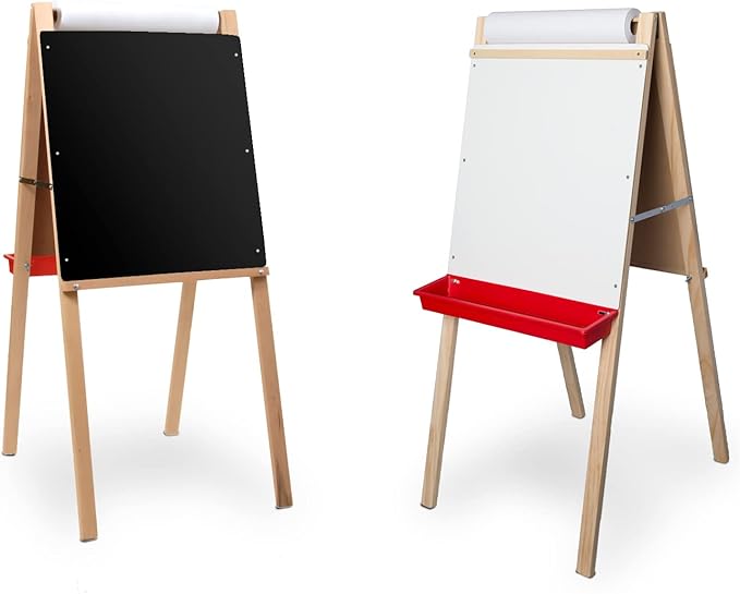 Flipside Products - Child's Deluxe Double Easel - Black Chalk/White Markerboard